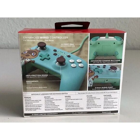 Power A Enhanced Wired Controller for Nintendo Switch – Animal Crossing Tom Nook - Picture 4 of 9